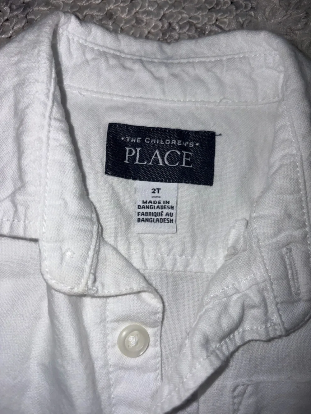 The Children's Place White Button-Front Shirt + Burgundy-Striped Button Down